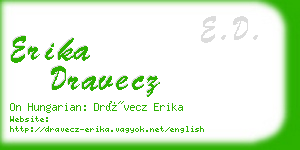 erika dravecz business card